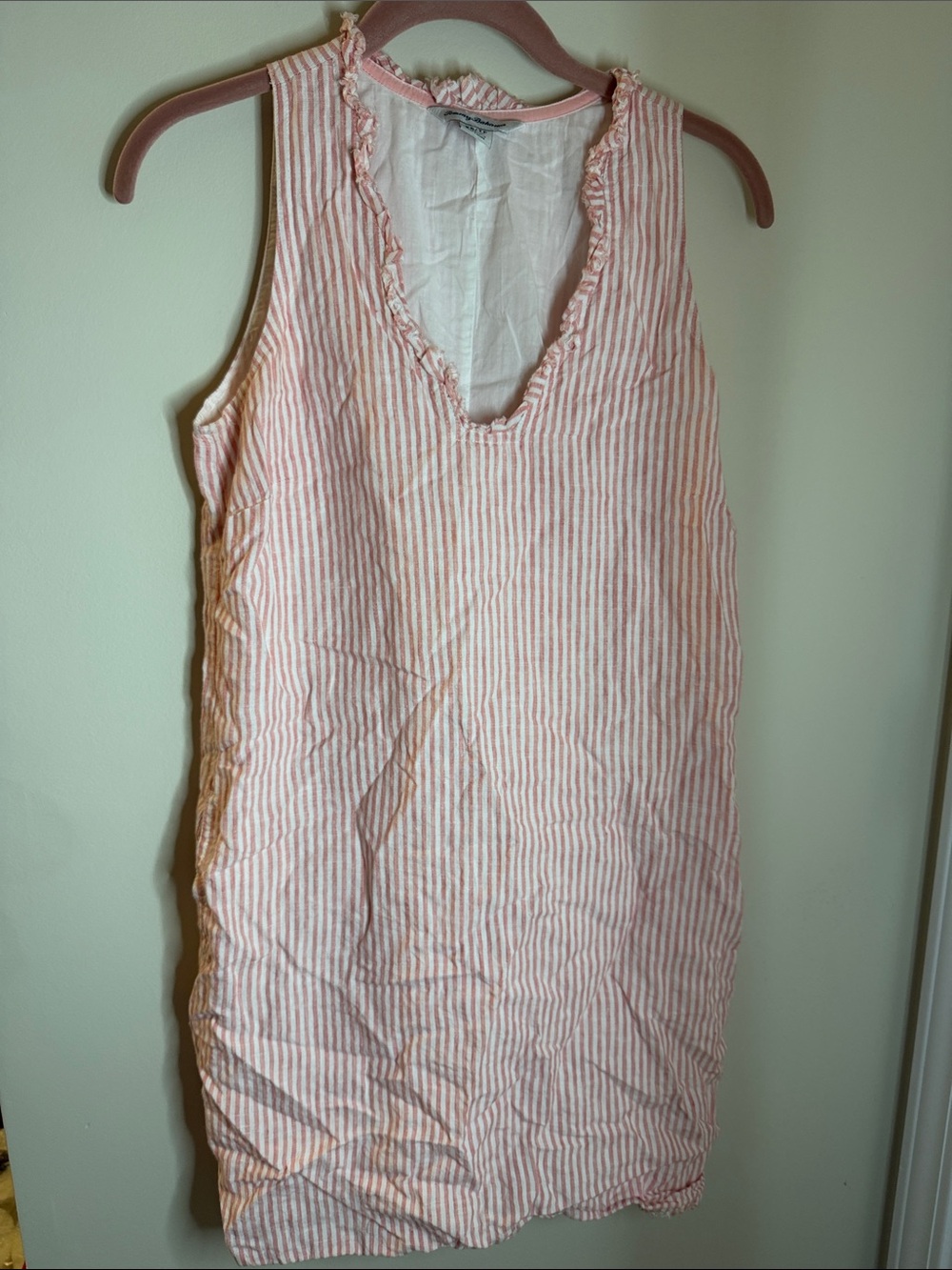 Tommy Bahama Pink and White Striped Midi Dress